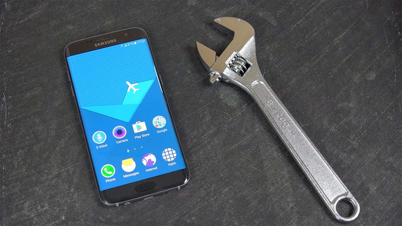 Samsung Galaxy S7 Edge Wrench Smash Test! Will It Survive?
