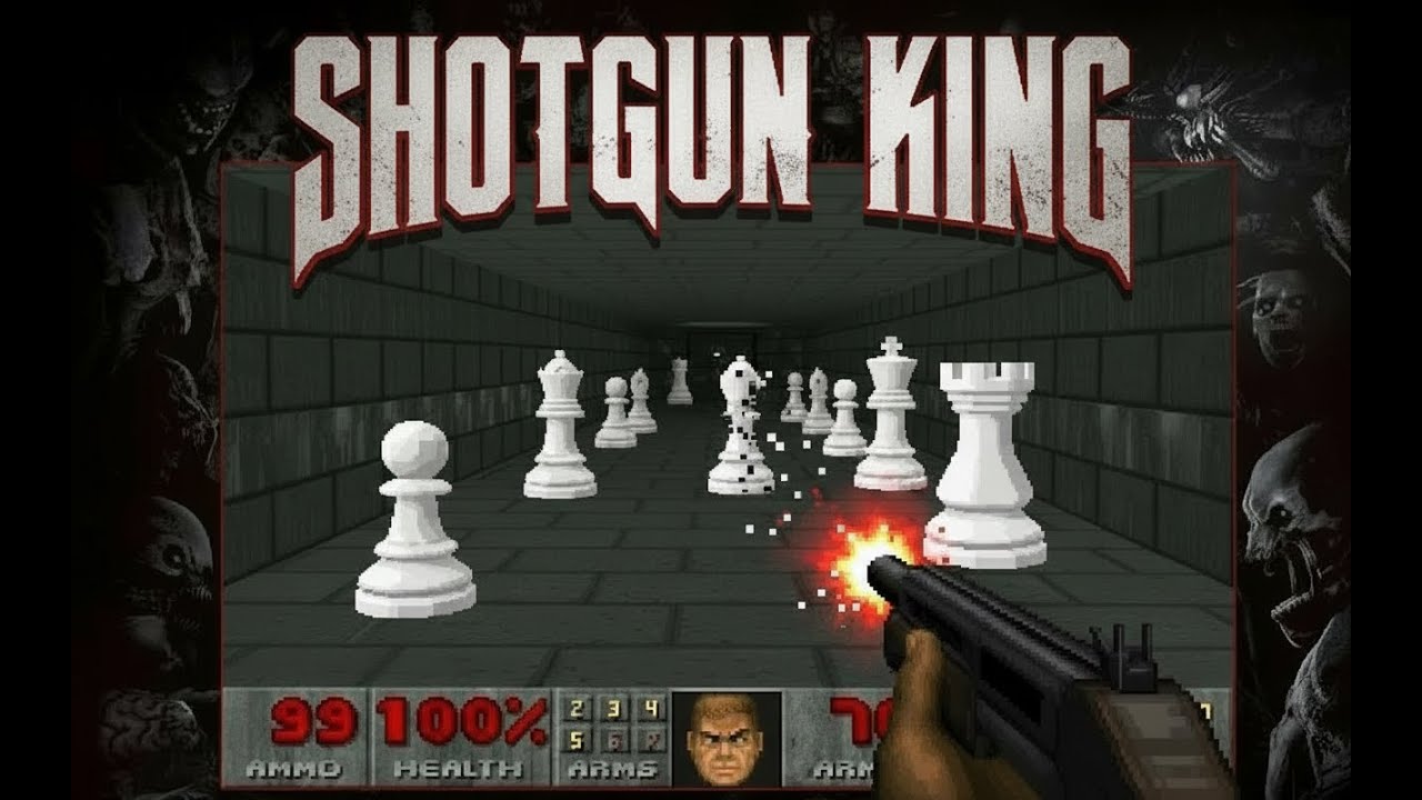 Chess.com с дробовиком! Играю в рогалик Shotgun king, когда на шахматную доску добавили дробовик.