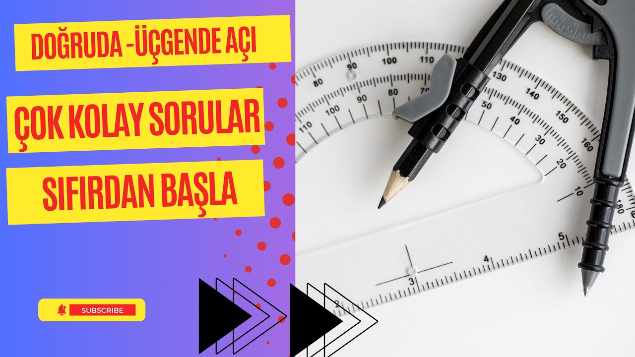 YÖS GEOMETRİ | DOĞRUDA AÇI ÜÇGENDE AÇI KOLAY SORULAR | YÖS 2024