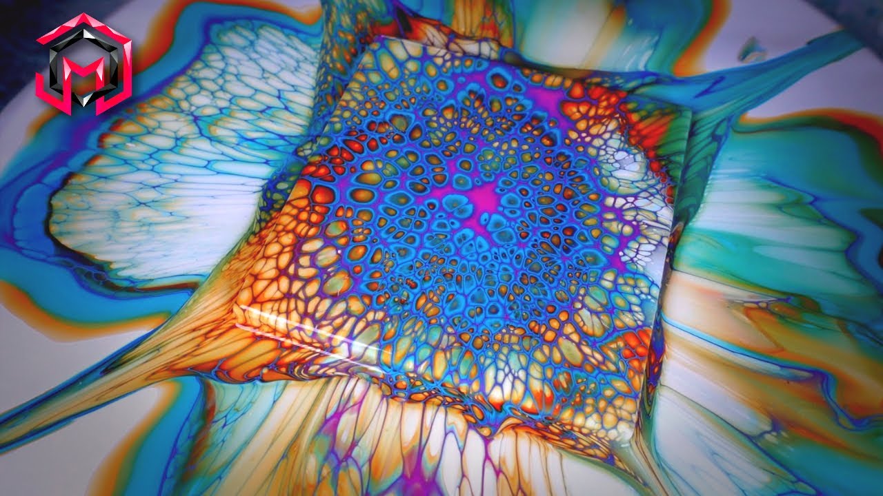 MESMERIZING Bloom Technique Acrylic Pour | Bloom Paint Pouring