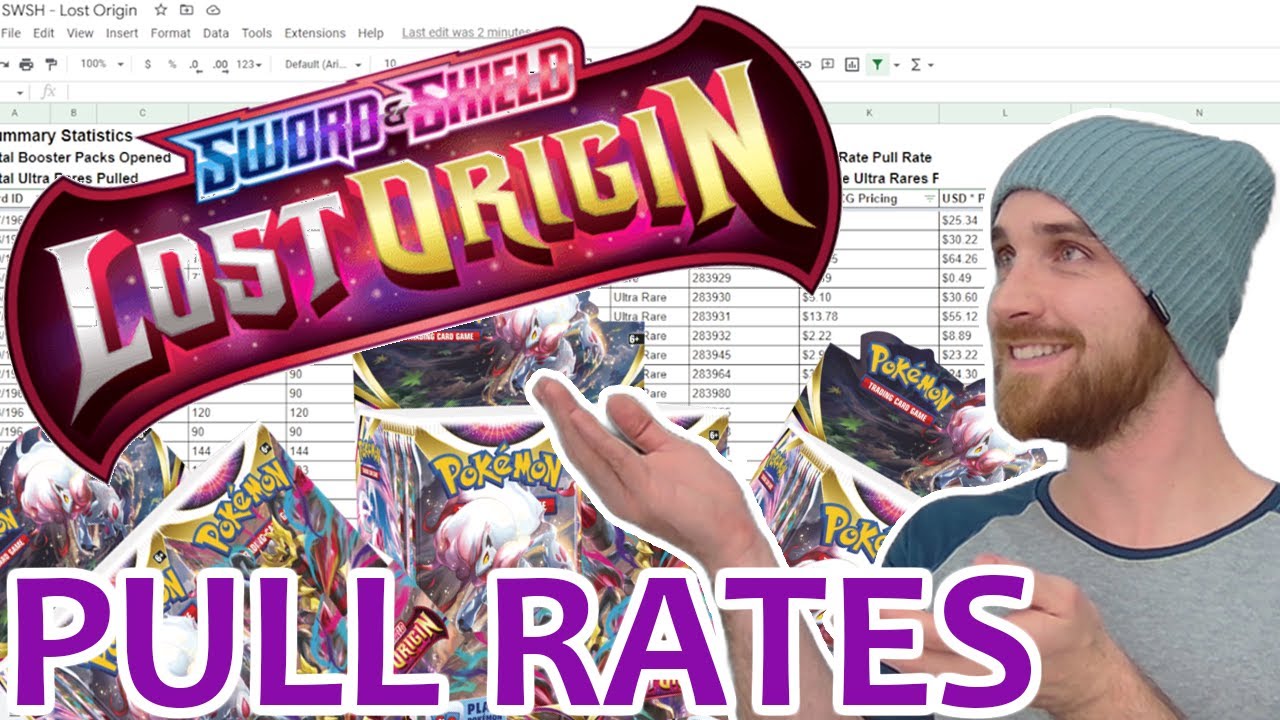 Pokemon Lost Origin Pull Rates on 720 Booster Packs (20 Booster Boxes) (40% Ultra/Secret Rare Rate)