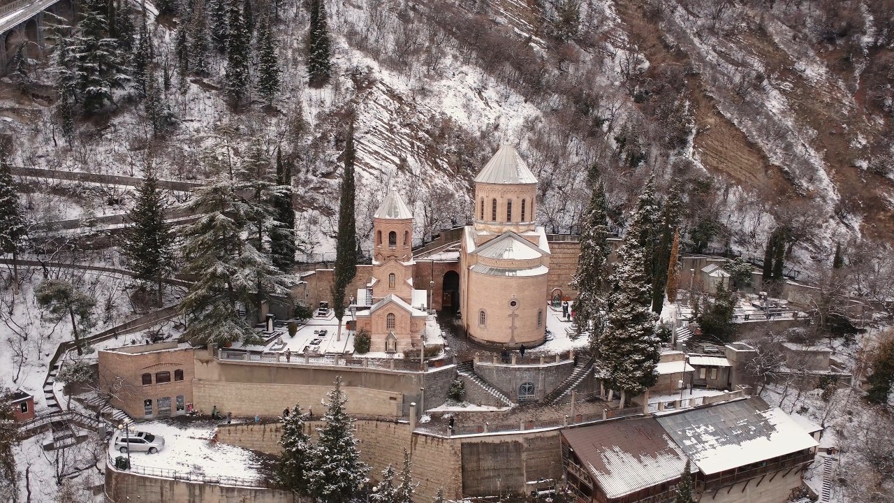 Snow in Tbilisi | Cinematic 4K Drone Footage | DJI Mini 4K