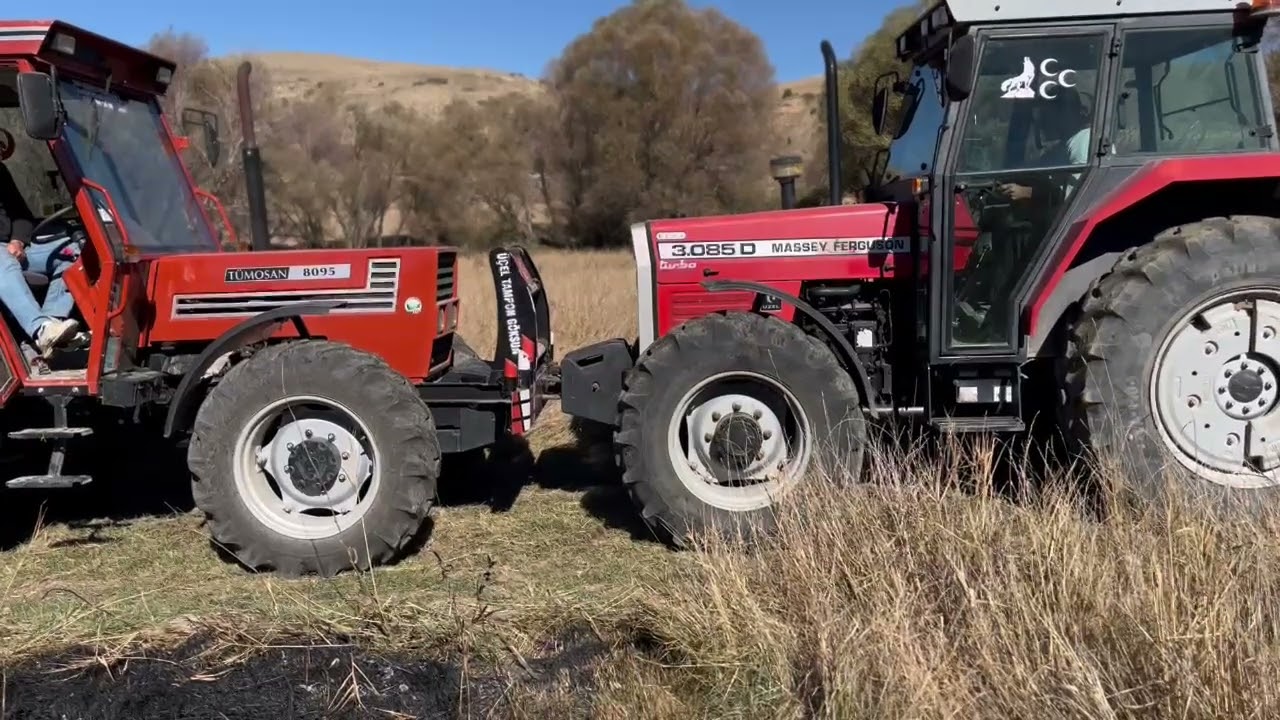 T&uuml;mosan 8095 &uuml;st&uuml;nde ek 200 kg ağırlık var 3085 Massey Ferguson #&ccedil;ekişme #&ccedil;ekistirme
