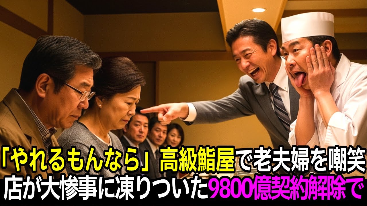 【スカッと】「やれるもんならｗ」高級寿司店で嘲笑された老夫婦。正体が伝説の評論家＆ビルオーナーと判明し9800億相当の契約解除に