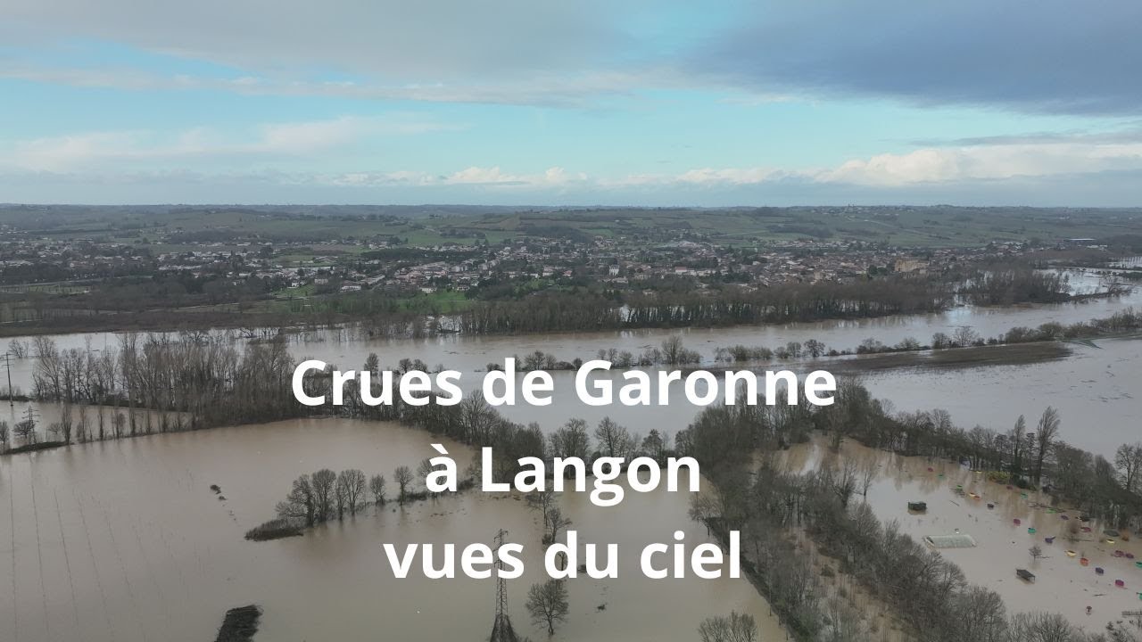 Crues de Garonne : Langon inond&eacute;e