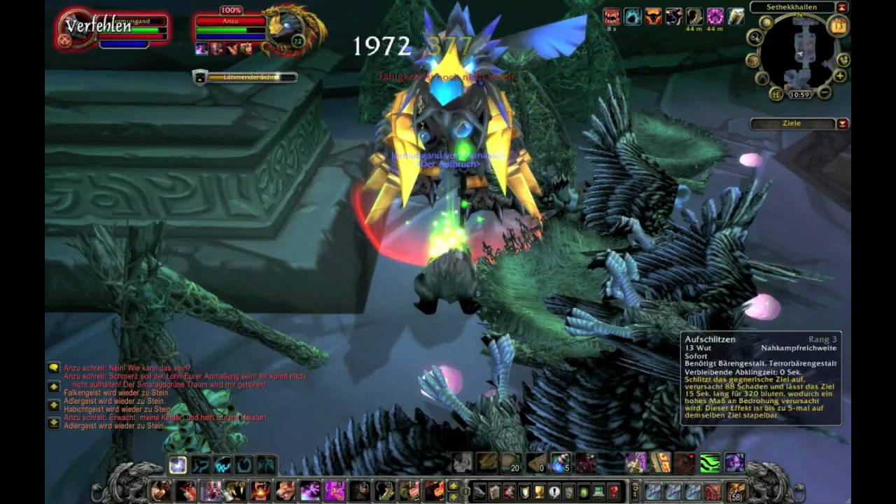 Anzu Sethekk Halls Druid solo for the Raven Lord Mount HQ HD WoW
