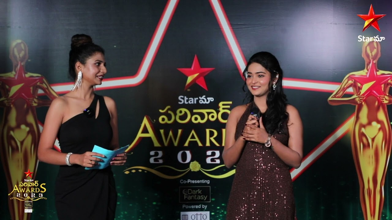 Star Maa Parivaar Awards 2023 | Lasya shares the excitement with Anchor Apoorva | Star Maa