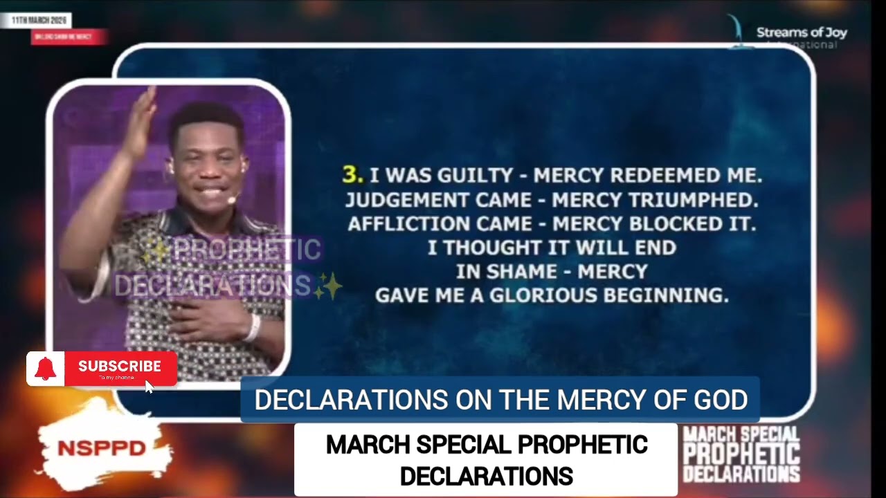 MARCH 11 🔥 MERCY SPEAKS FOR ME | Prophetic Declarations