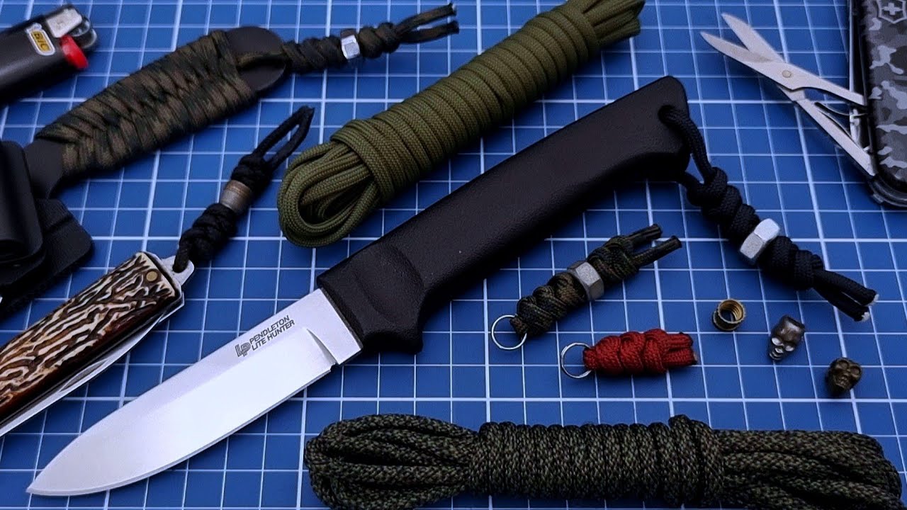 Como fazer um lanyard do tipo nó cobra para facas ou canivetes (snake knot) #edc #lanyard #paracord