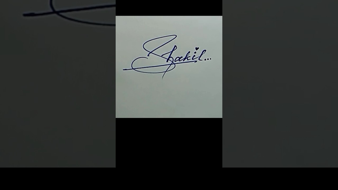 Shakil name signature unique style #signature /sign shakil #ytshorts #calligraphy