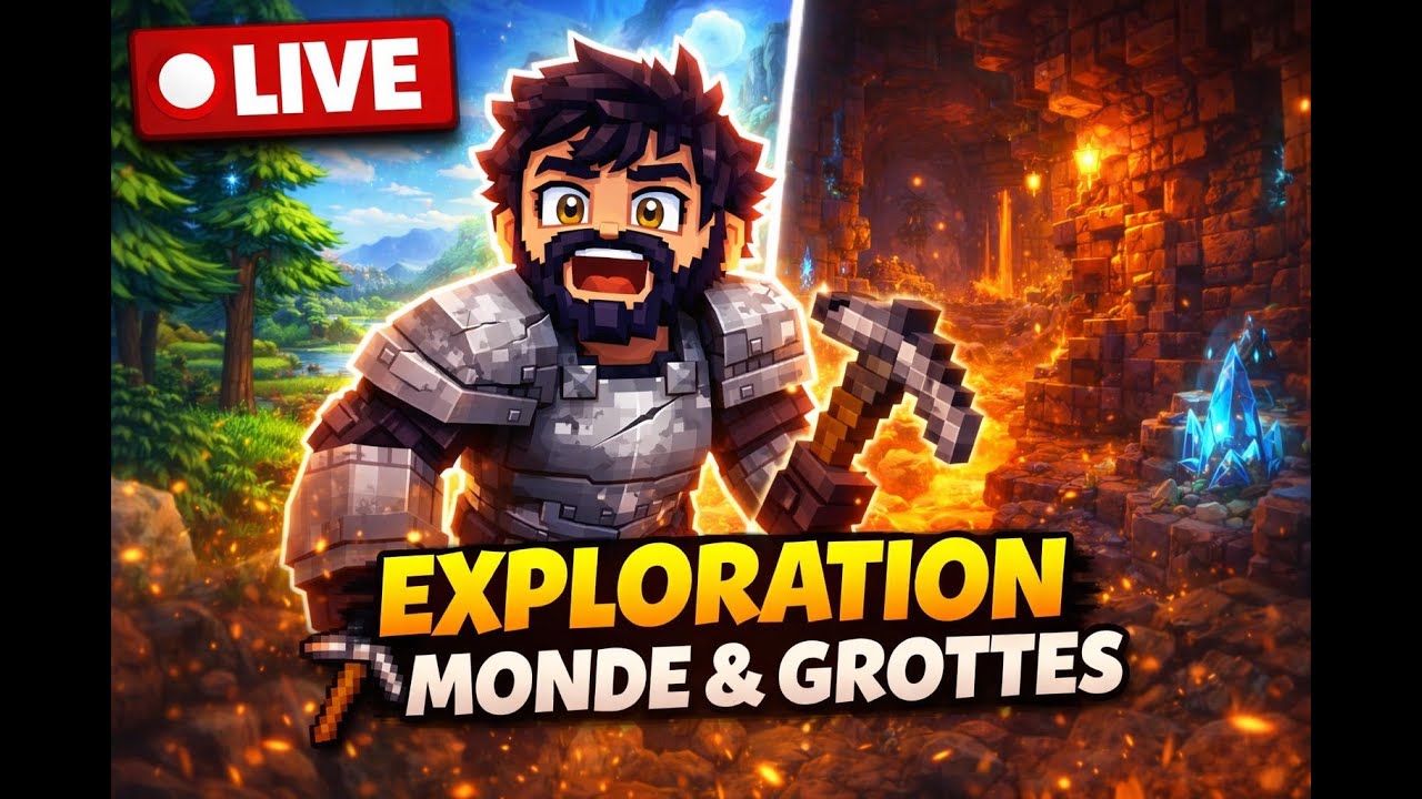 LIVE HYTALE 🔴 Exploration du monde et des grottes !