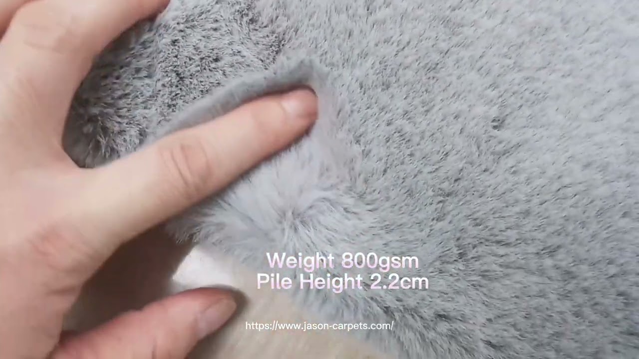 Living Room Super Soft Quilting Faux Rabbit Fur Rug