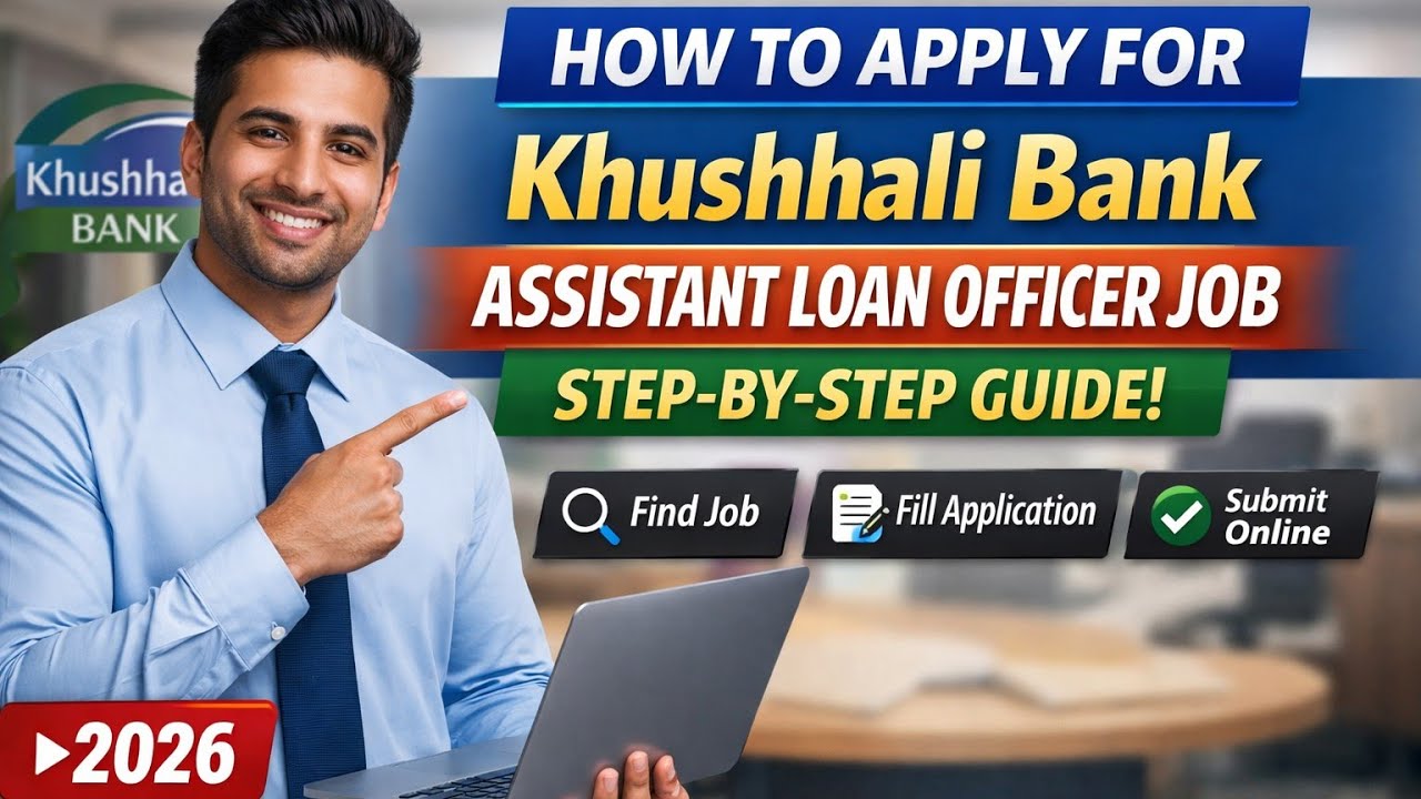 Khushhali Bank Jobs 2026 | Assistant Loan Officer | Apply Online - Application Tutorial #bankingjobs