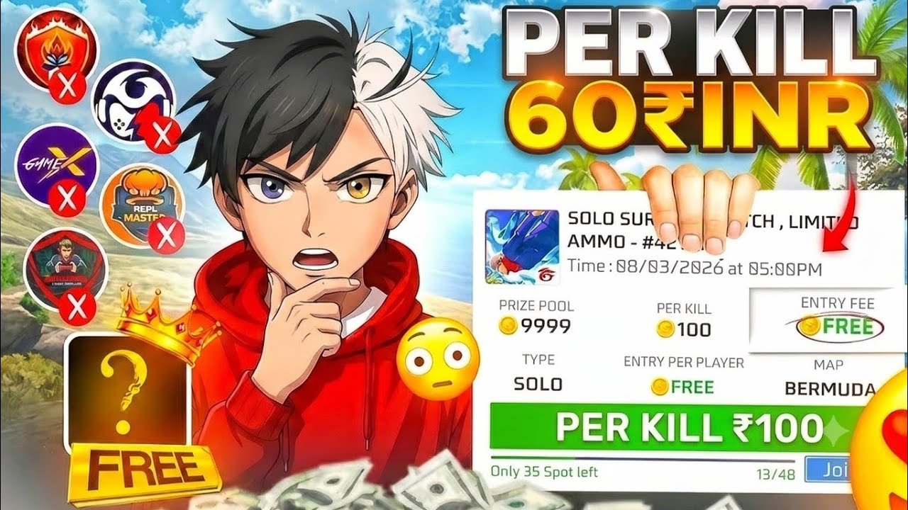 I Played ₹60 Per Kill Free Fire Tournament 😱 || Part - 2