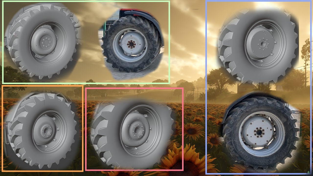 Blender 3D modelling for FS25 - SDF R28/R38 Rims