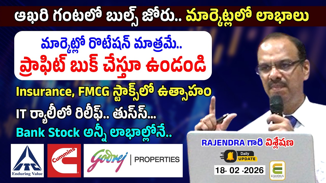 ఆఖరి గంటలో బుల్స్‌ జోరు… మార్కెట్లో రొటేషన్‌ మాత్రమే..ప్రాఫిట్‌ బుక్‌ చేస్తూ ఉండండి #rajendrabalusu