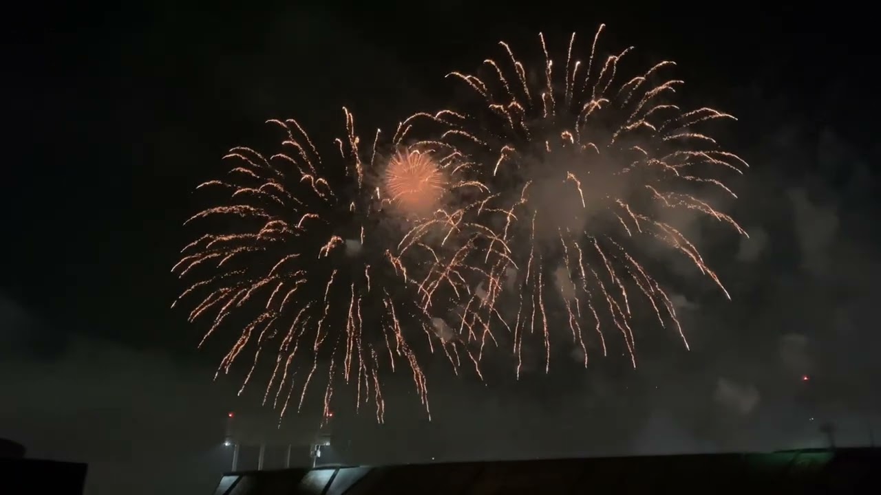 Oakland Athletics post-game fireworks show 2024-06-07 at Oakland Coliseum, Oakland, CA