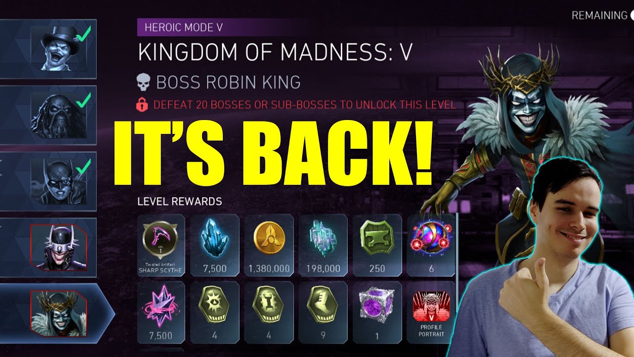 Одиночные рейды в Kingdom Of Madness возвращаются! Injustice 2 Mobile