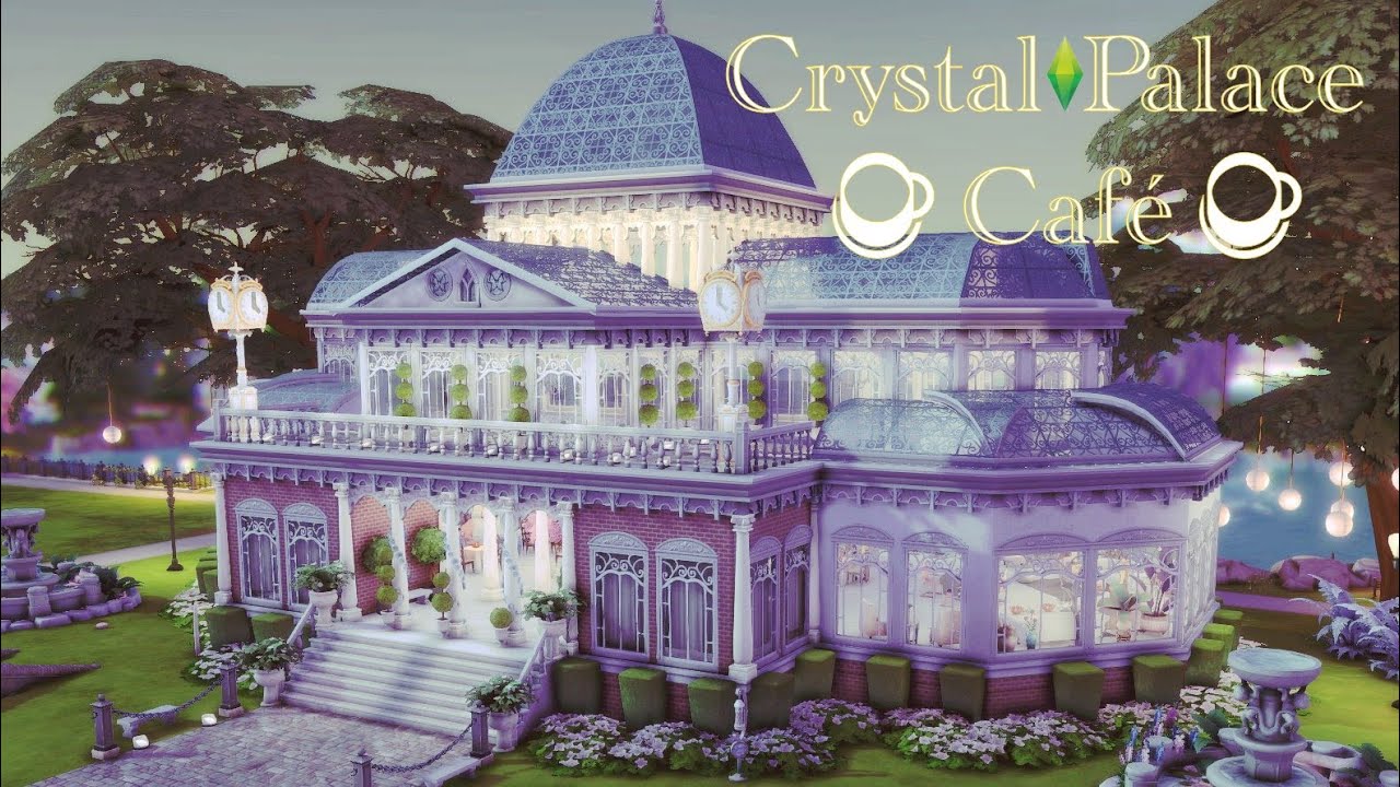 ☕ Crystal Palace Café 🦢 | Sims 4 | Stop Motion-Speed Build | No CC