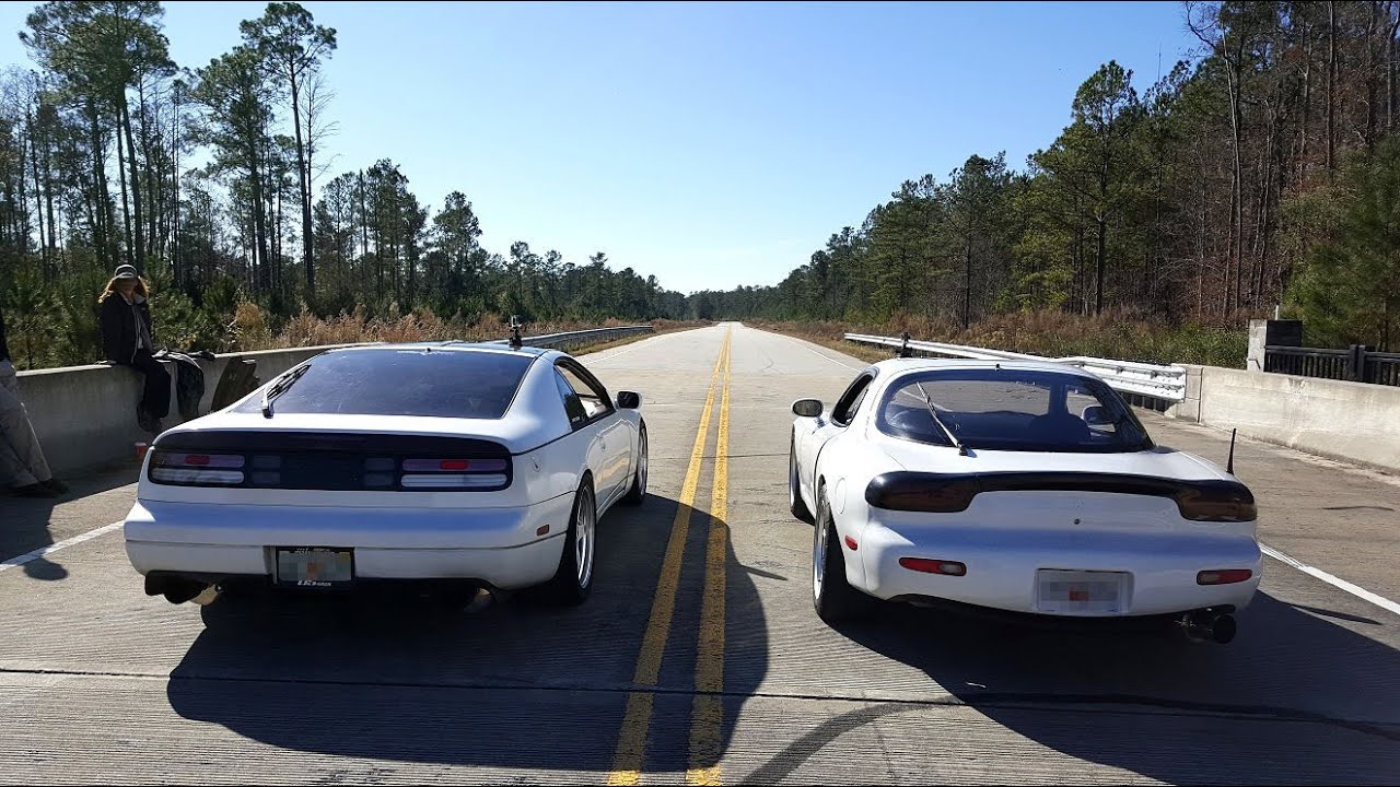 LS1 Mazda RX7 on NITROUS vs Twin Turbo 300ZX & BMW 335i, Challenger, 5.0, LS Foxbody in MEXICO!!