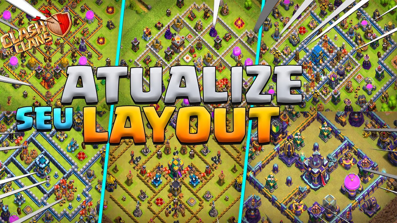 Melhores Layouts Para Cada Centro De Vila do Cv2 ao Cv15 #P2 (Clash Of Clans)