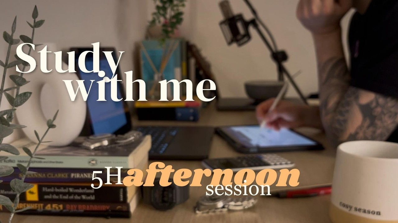 5-Hour Study With Me (Real Time) | 50/10 Pomodoro | Deep Focus | No Music 📚🌱