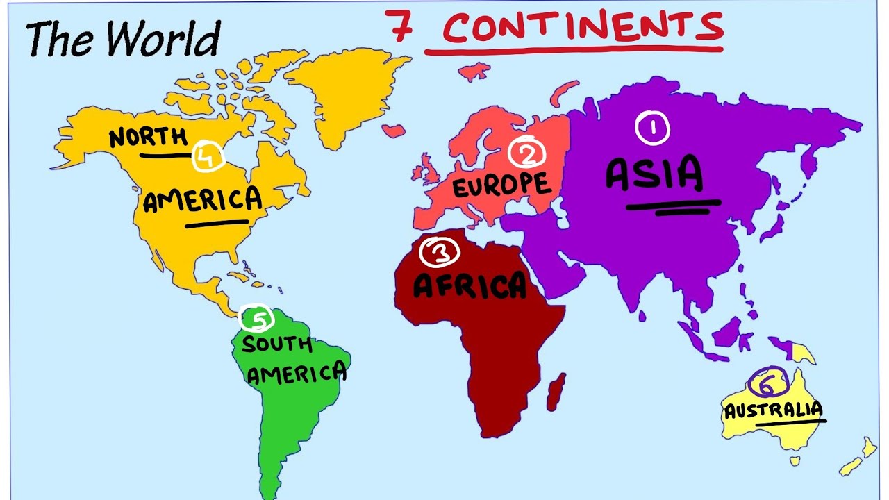 Get to know about the seven continents of the world 🌍🌎 | 7 continents location and marking on map 🗺️