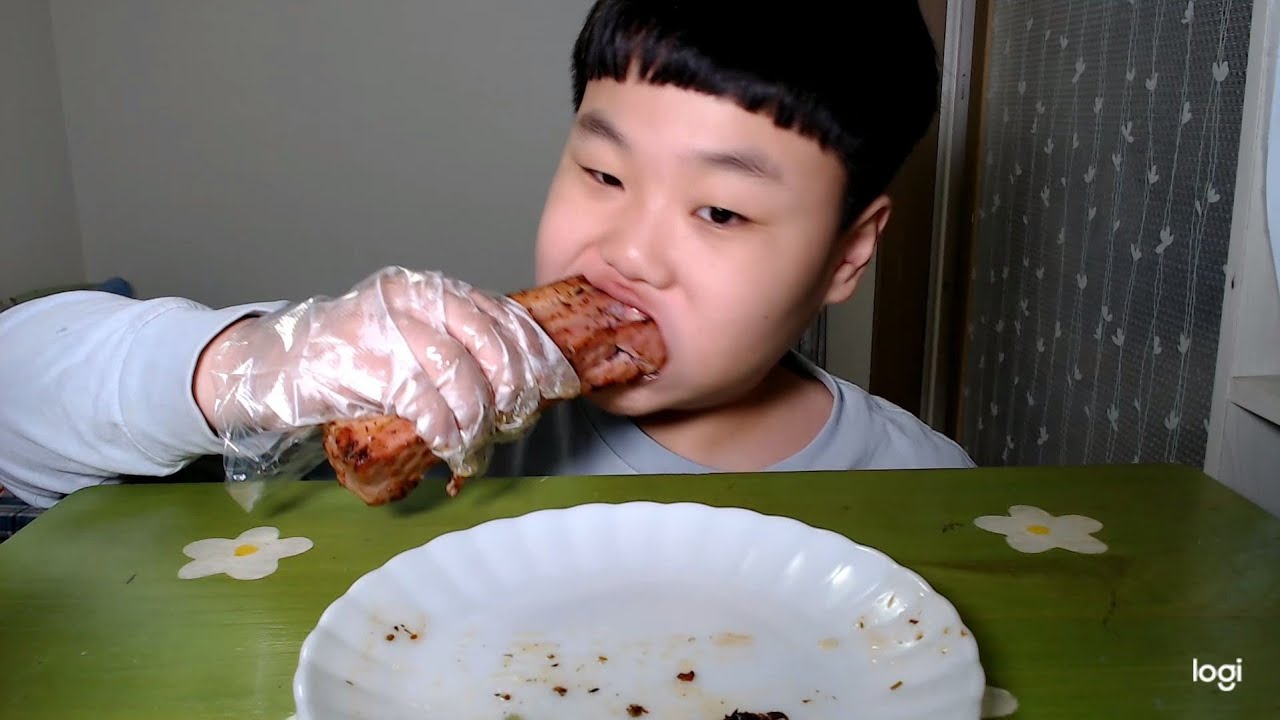 개꿀맛 통삼겹살 먹방 ASMR
