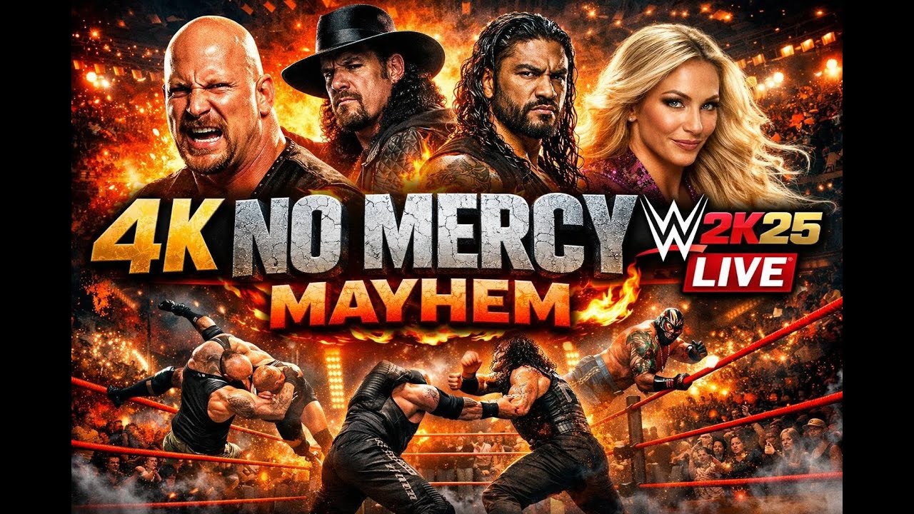 4K NO MERCY MAYHEM 🔥 WWE2K25 LIVE