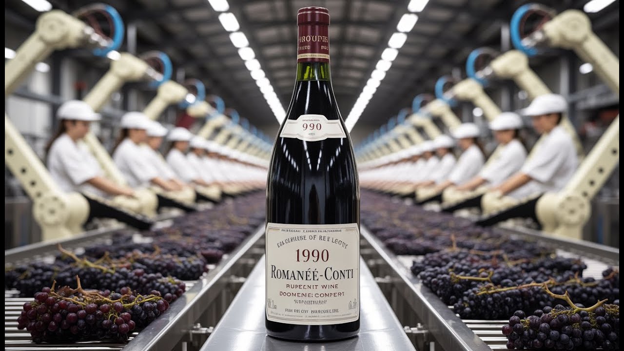 From Grapes to Wine 🍇🍷  Inside a Massive Wine Factory  Wine Making Process