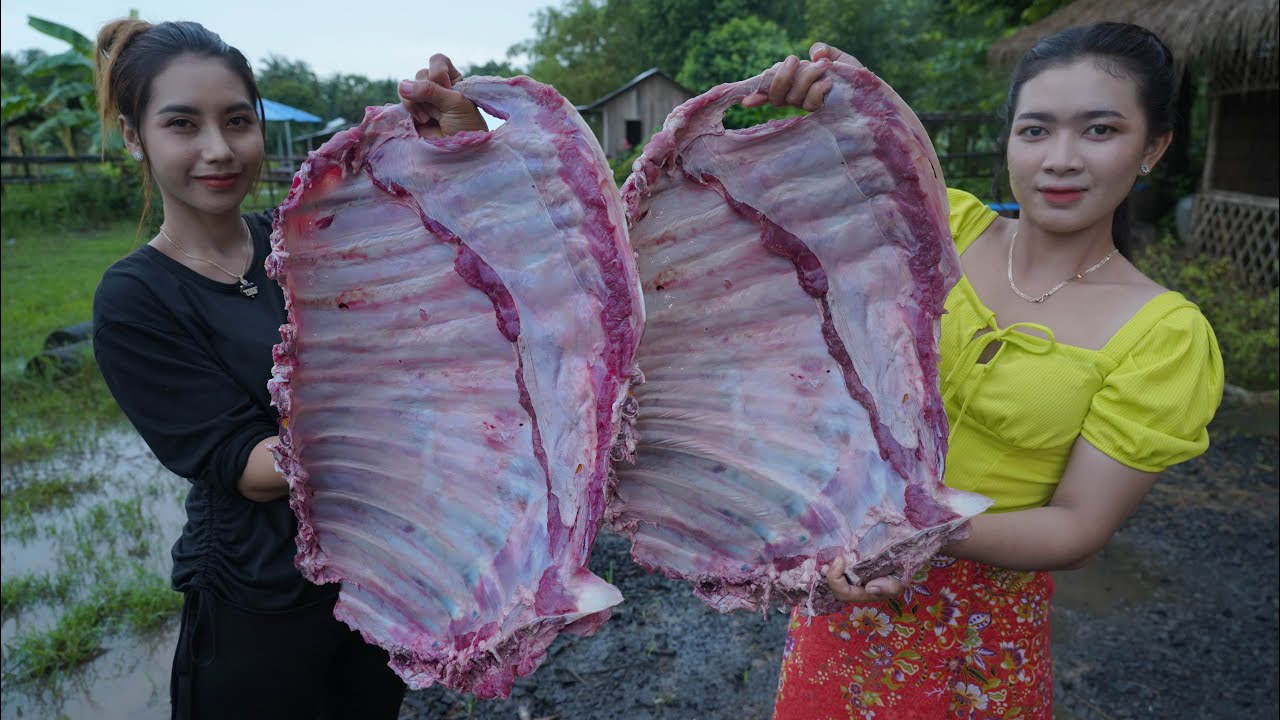 Ribs beef roasted cook recipe with my sister - Amazing video