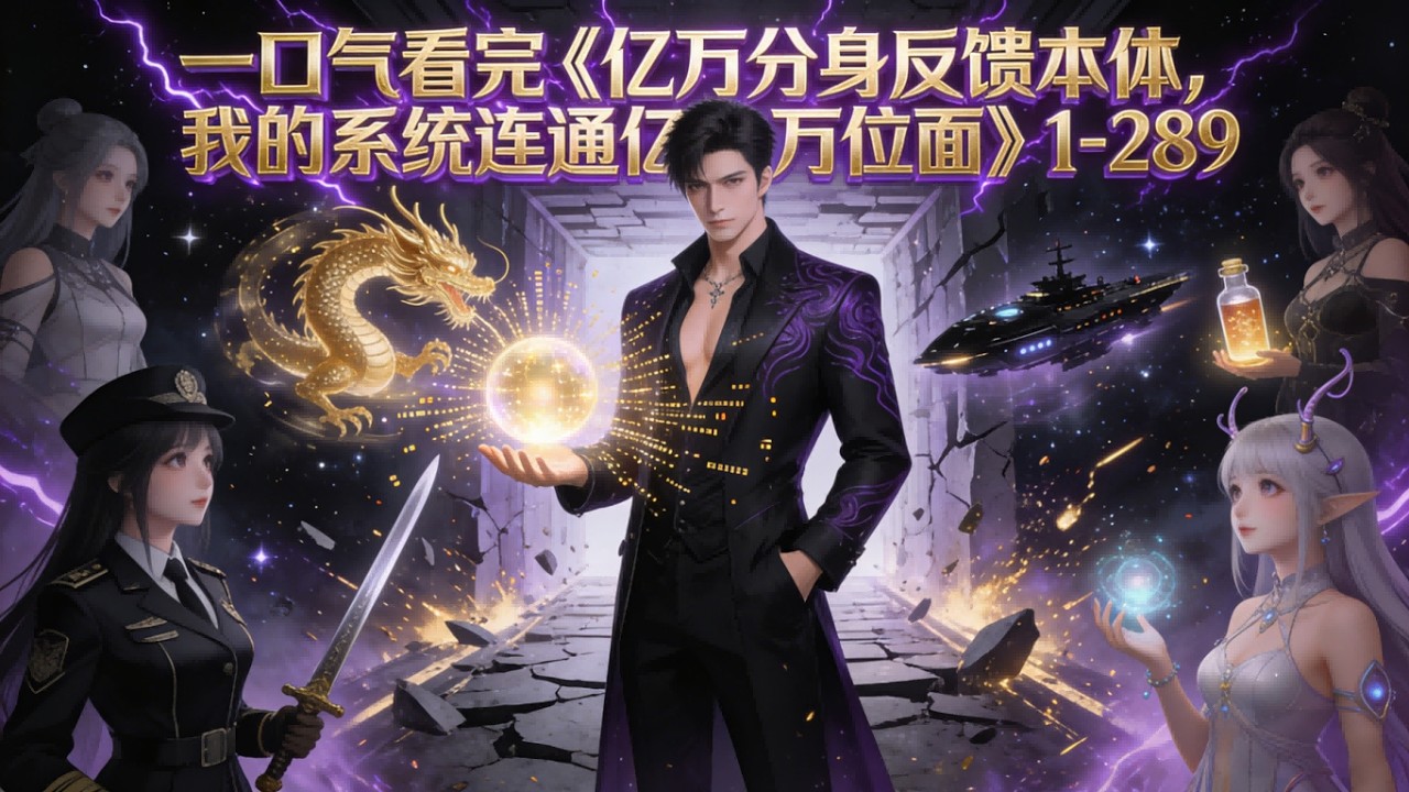 一口气看完《亿万分身反馈本体，我的系统连通亿万位面》1-289 秦天觉醒分身亿万系统。 亿万分身分布在亿万平行位面，帮秦天实现财富自由，包括黄金、黑科技、异能药剂、修仙功法等。 各种各样的美女相继出现
