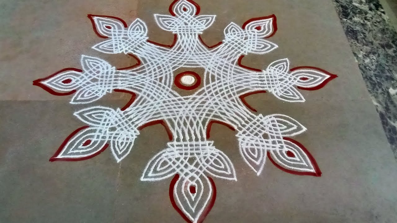 Vaigasi Matham | Friday Star Padi kollam | 3*2 dots easy rangoli | Pandaga Muggulu | படி கோலம் -11