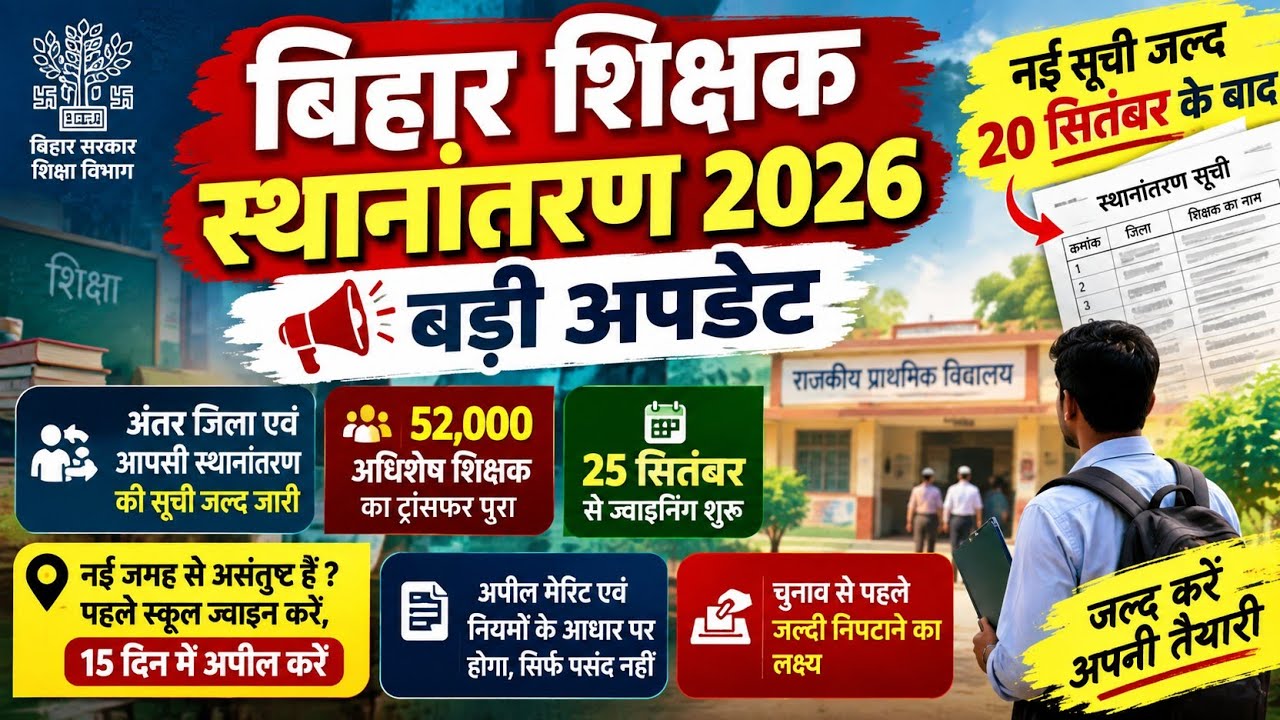 Bihar Teacher Transfer का नया अपडेट | नई Posting पसंद नहीं आई? 😲 पहले Joining या Appeal? 