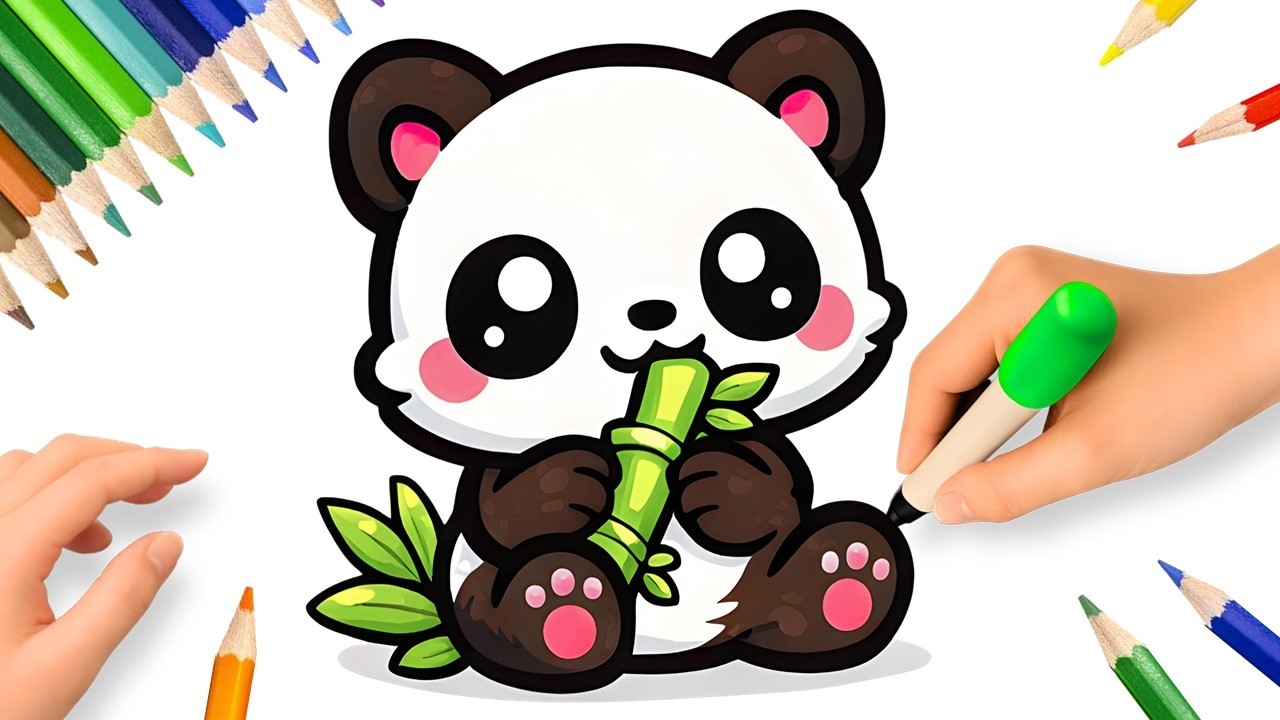 COMO DESENHAR UM PANDA 🐼