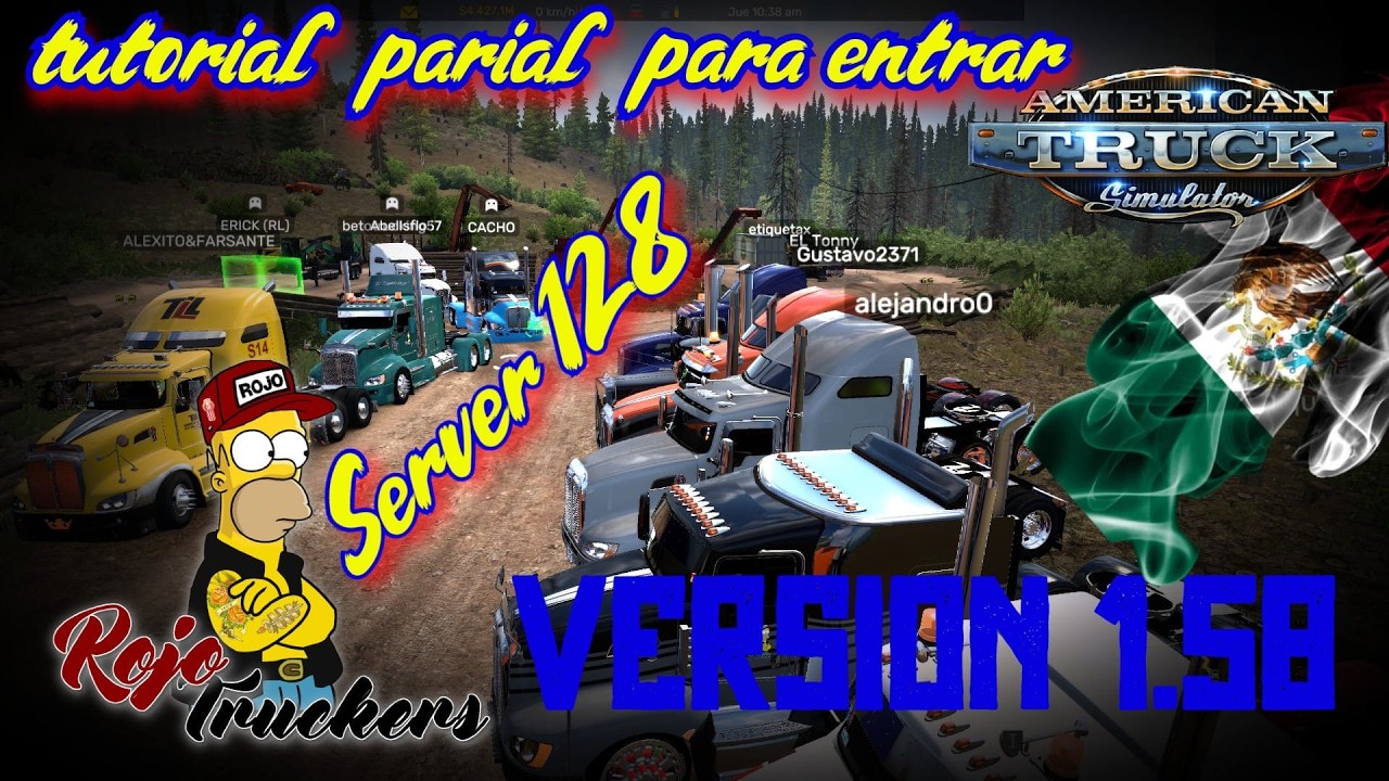 TUTORIAL PARA INGRESAR A LOS  SERVERS 128  JUGADORES PC VERSION 1.58 EL ROJO TRUCKERS MEXICO