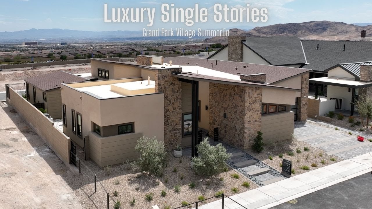 New Luxury Single Story Homes For Sale Summerlin Las Vegas | $1.7m+ | Carlisle Ridge by Tri Pointe