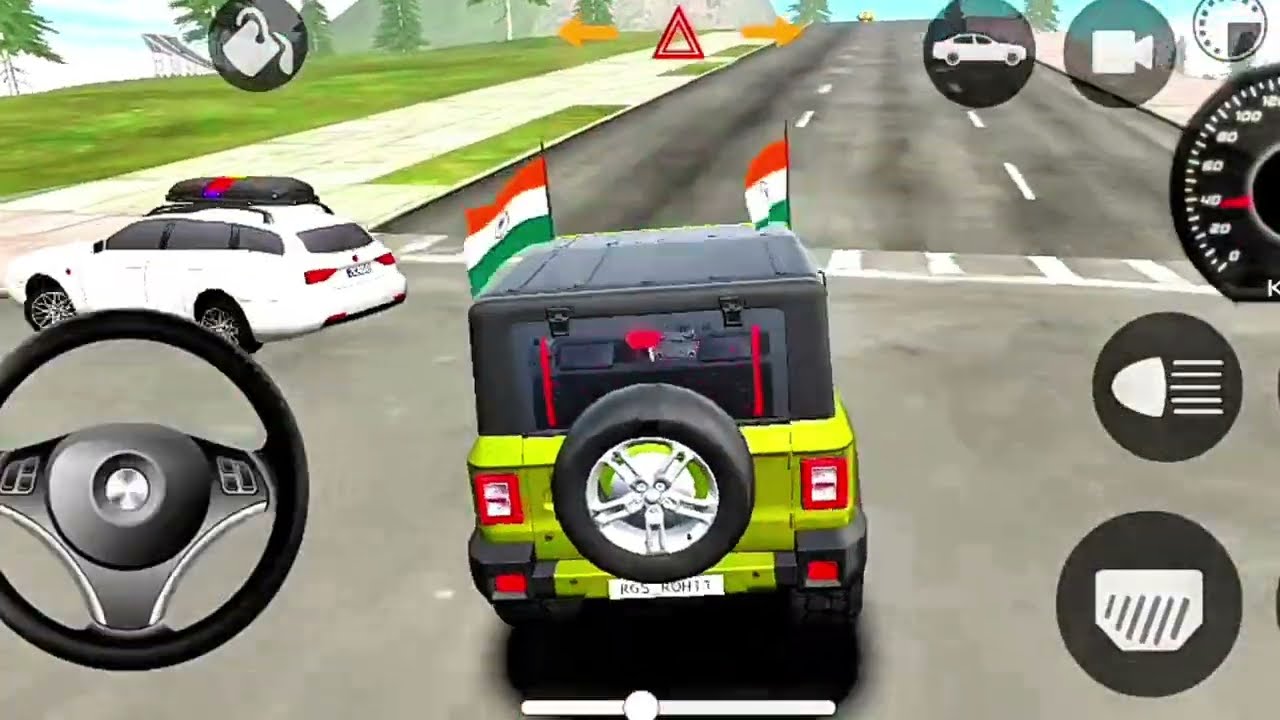 Blue Thar Ke Sath Gamplay Indian Cars Simulator 3D Android Gameplay Viral Video 😈Blue Thar Modified
