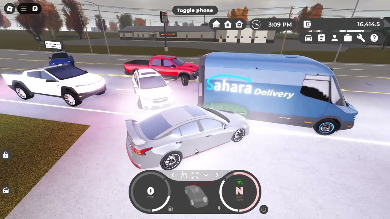 using a tesla model s to move a stubborn amazon van