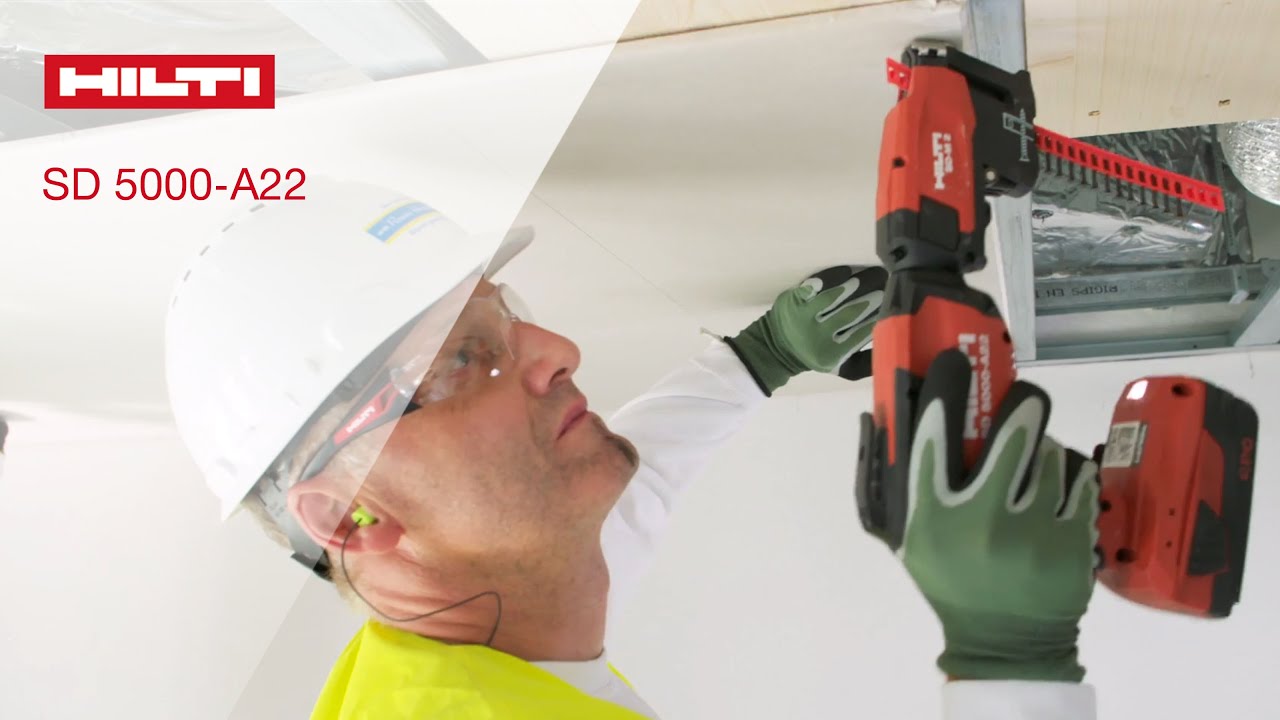 INTRODUCING Hilti's SD 5000-A22 cordless drywall screwdriver