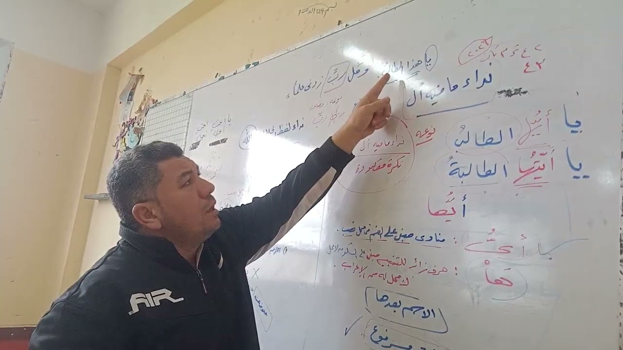 نداء ما فيه أل ..  للصف الثانى الإعدادى 