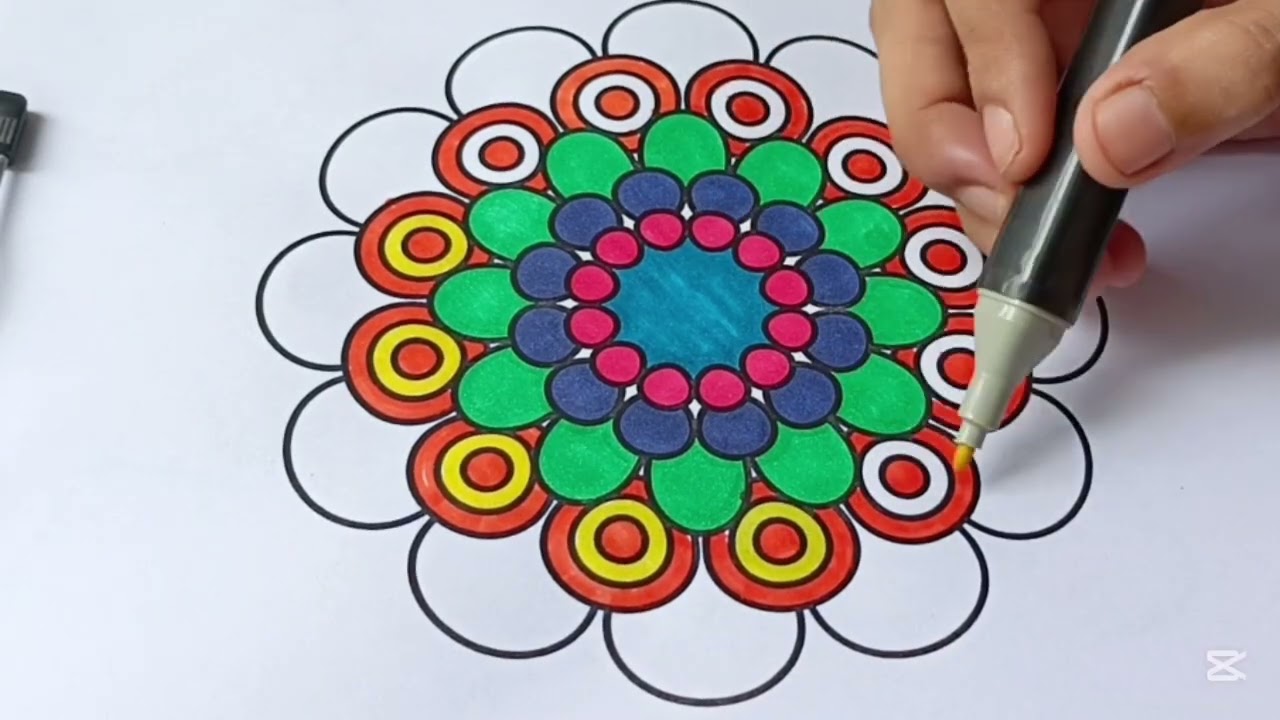 Relaxing Mandala Coloring | Stress Relief Through Art 🎨🧘&zwj;♀️