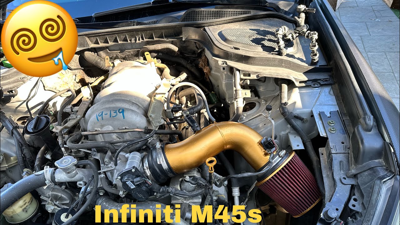 Goodbye stock intake! Plus some maintenance on My infiniti M45s
