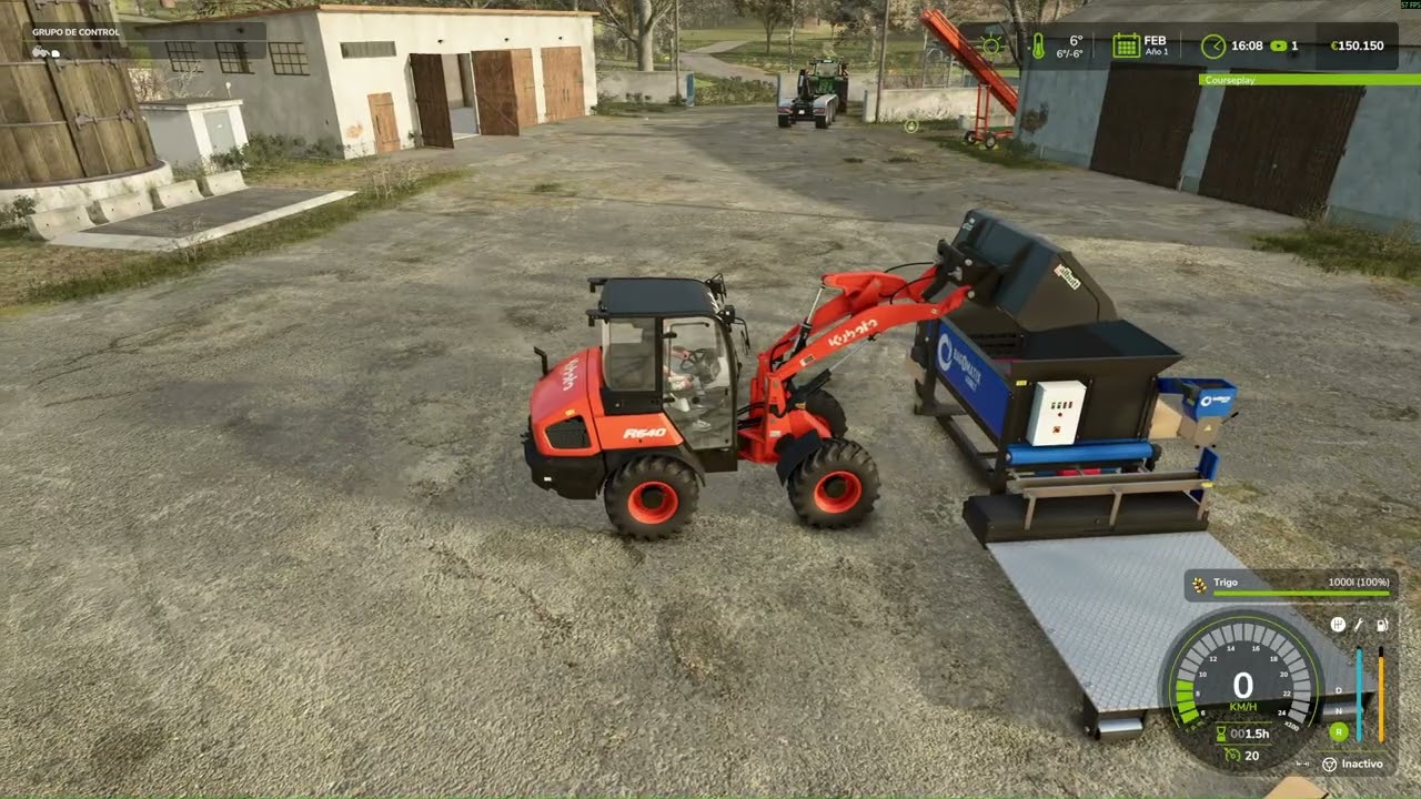 Farming Simulator 25    Hof Bergman. alquilo ensacadora para hacer comida para los cerdos