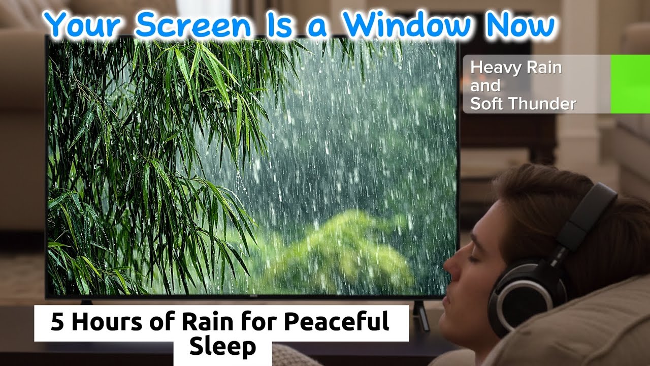 Heavy Rain with Soft Thunder Outside Your Window
