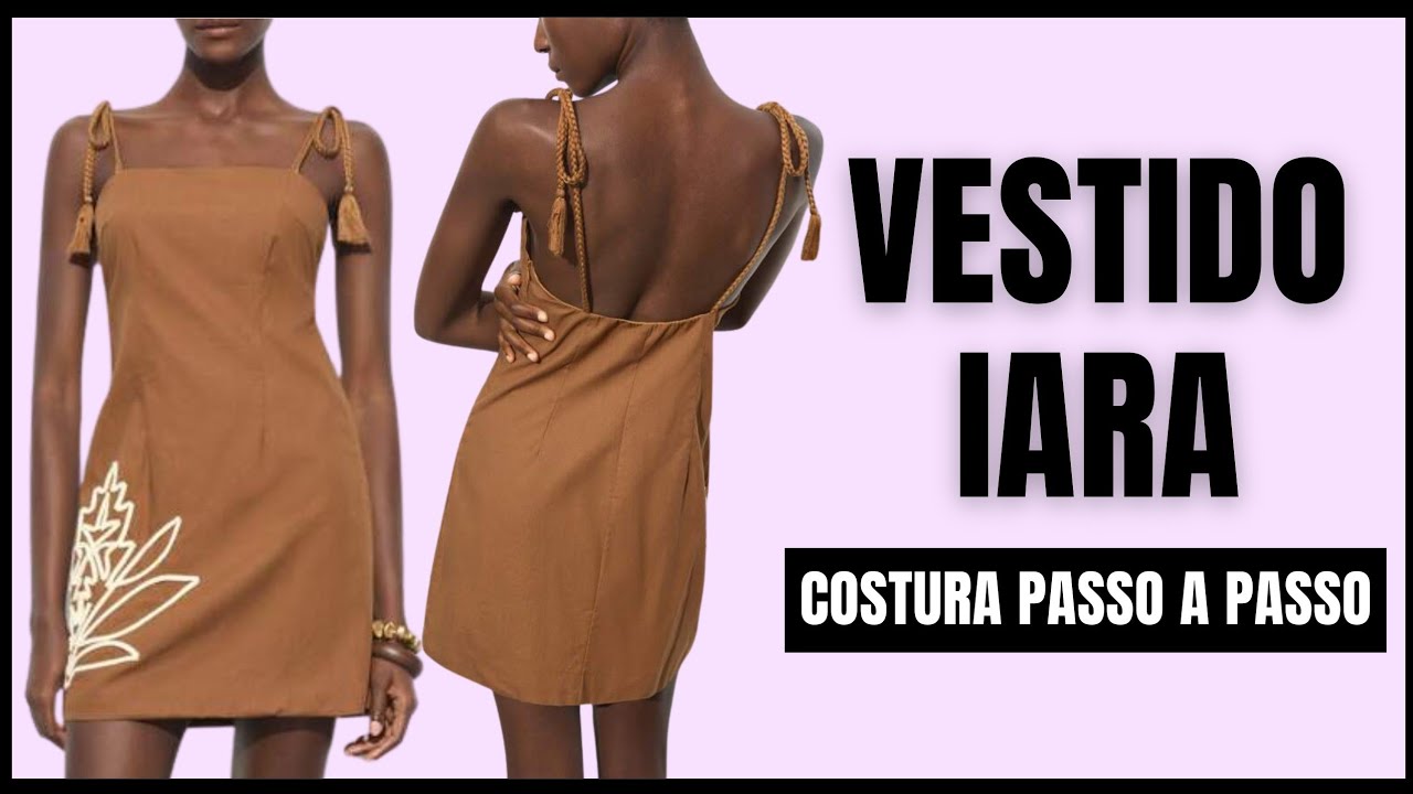 Vestido Iara [ passo a passo da costura] Vestido de alcinha, pences e ziper lateral ✂️🧵