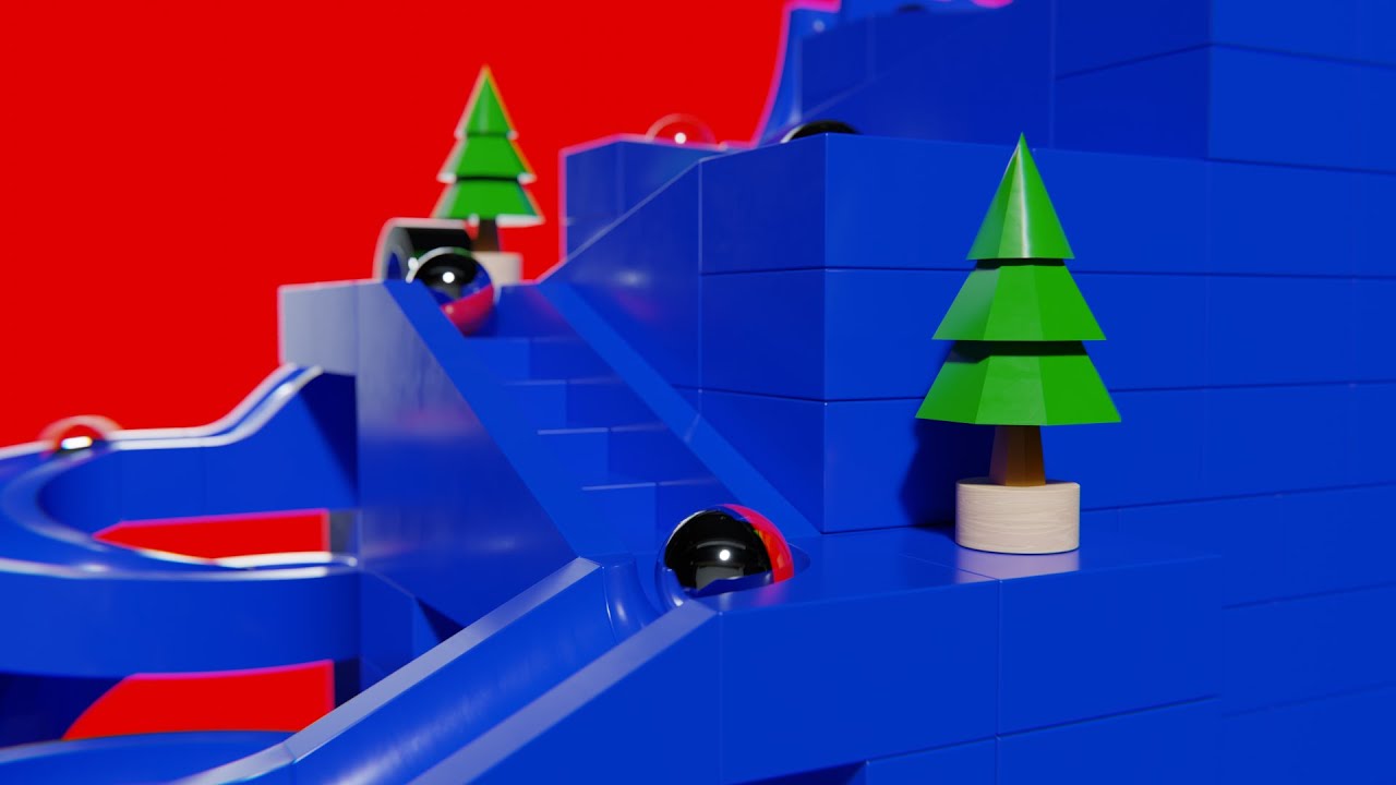 Marble Run Screensaver | Looping Animation [1 Hour]
