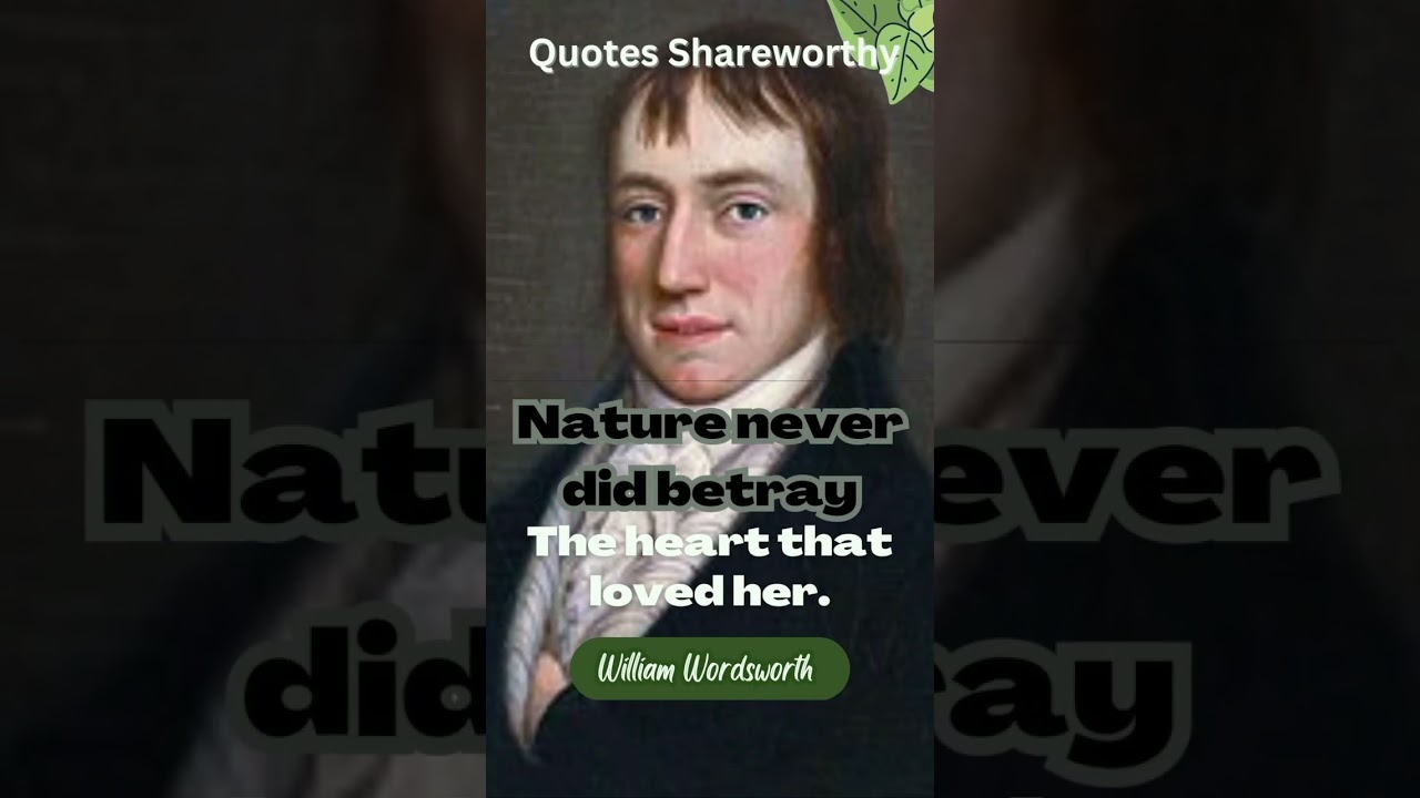 Shorts _ William Wordsworth Wise Saying | Quotes Shareworthy|