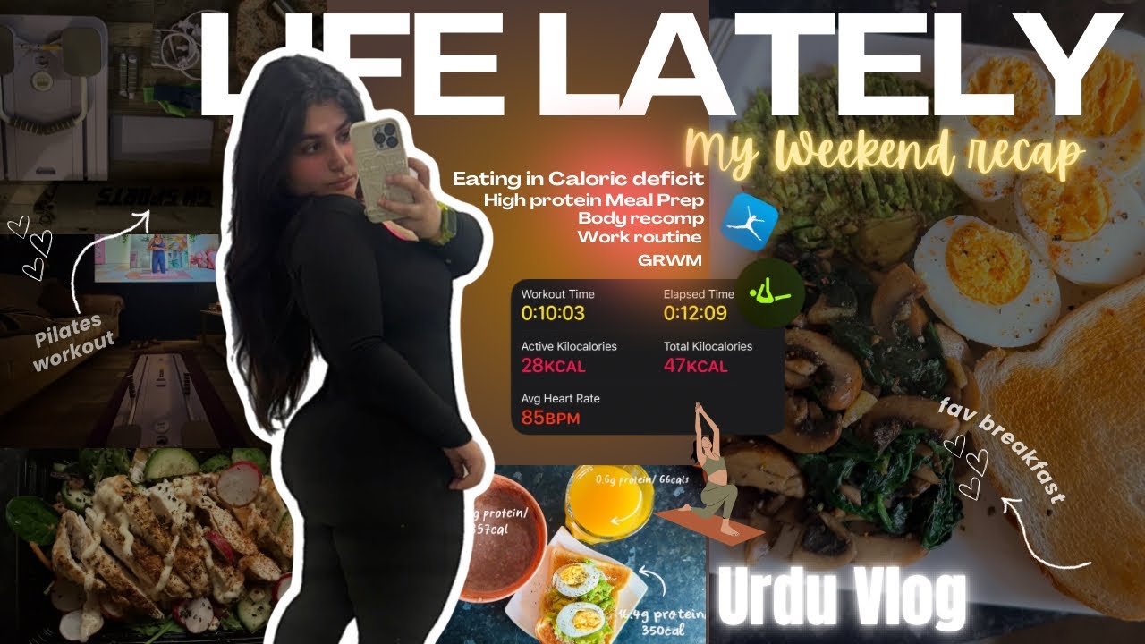 Life Lately| Home Pilates, Meal Tracking & London Life 🧘🏻‍♀️🤍 (Urdu Vlog)