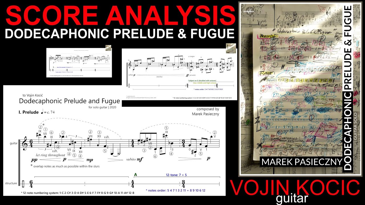 Marek PASIECZNY | Score Analysis: Dodecaphonic Prelude & Fugue (feat. Vojin KOCIĆ)